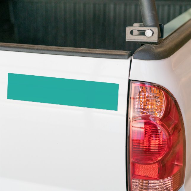 Flat Teal Background Texture  Bumper Sticker (On Truck)