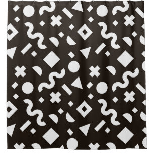 Flat texture of geometric colourful shapes. Monoch