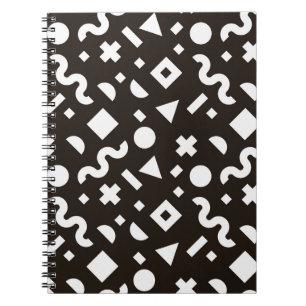 Flat texture of geometric colourful shapes. Monoch Notebook