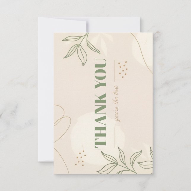 Flat Thank You Card (Front)