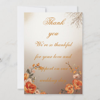 Flat Thank You Card