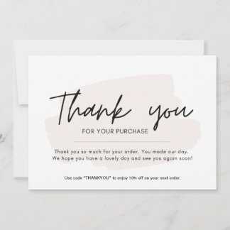 Flat Thank You Card