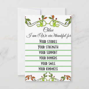 Flat Thank You Card