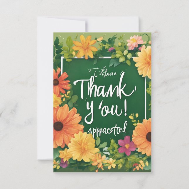 flat thank you card (Front)