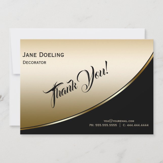 Flat Thank You Card (Front)