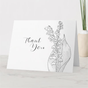 Flat Thank You Card for a bride shower.