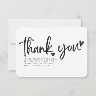 Flat Thank you Card for Weddings