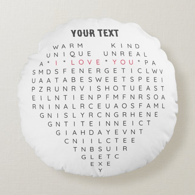 Flat Thank You Card Round Pillow (Front)