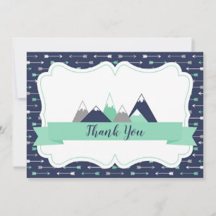 Flat Thank You Cards Mountains Themed