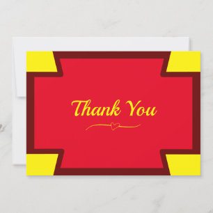 Flat Thank You Greeting Card