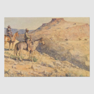 Flat-Top Riders by Edward Borein Tissue Paper
