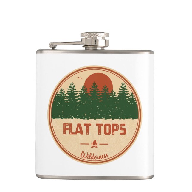 Flat Tops Wilderness Colorado Hip Flask (Front)