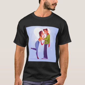 flat-valentine-s-day-couple T-Shirt