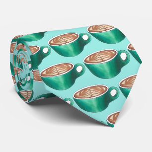Flat White Latte Cappuccino Coffee Personalized Tie