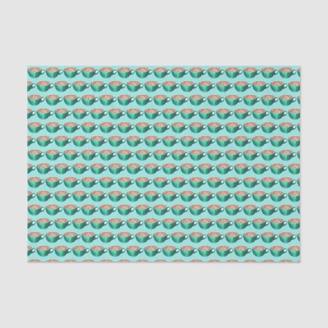 Flat White Latte Cappuccino Coffee Shop Barista Tissue Paper (Front)