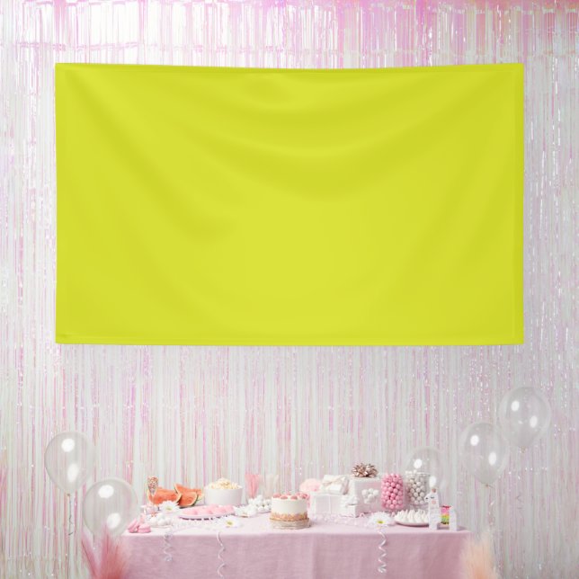 Flat Yellow Background – Back-to-School Texture Banner (Party)