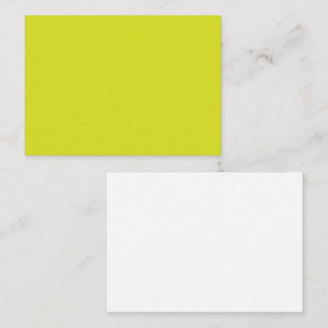 Flat Yellow Background – Back-to-School Texture Calling Card (Front/Back)