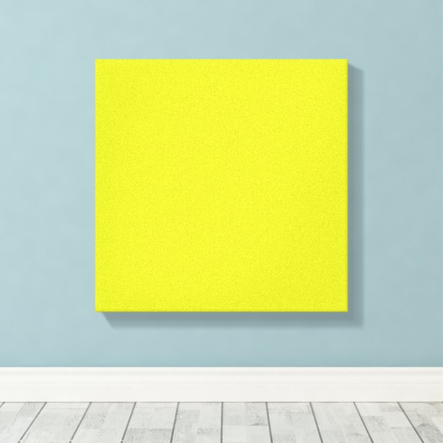 Flat Yellow Background – Back-to-School Texture Canvas Print (Insitu(Wood Floor))