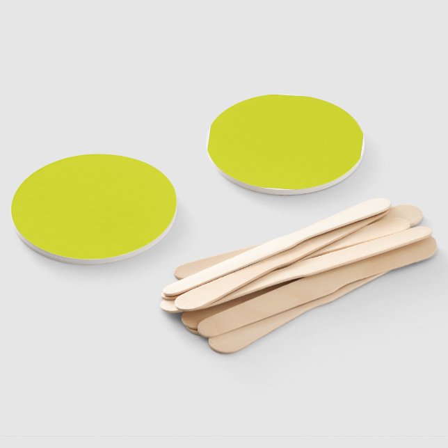 Flat Yellow Background – Back-to-School Texture Hand Fan (Non-assembled)