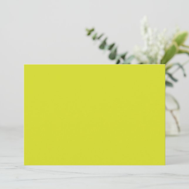 Flat Yellow Background – Back-to-School Texture Holiday Card (Standing Front)
