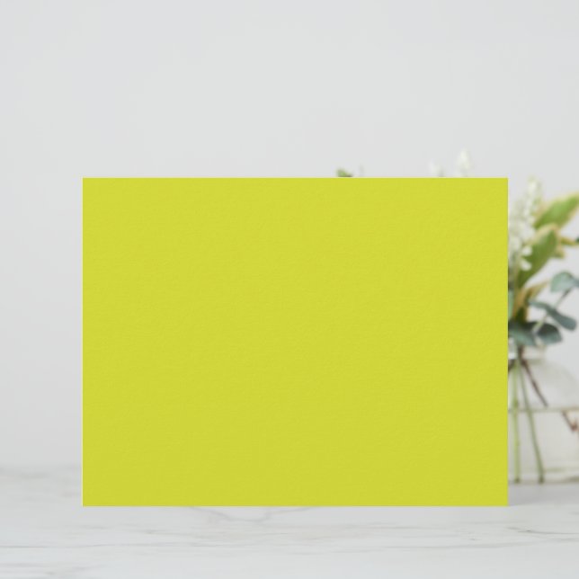 Flat Yellow Background – Back-to-School Texture Letterhead (Standing Front)