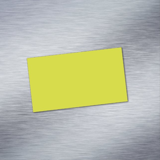 Flat Yellow Background – Back-to-School Texture Magnetic Business Card (In Situ)