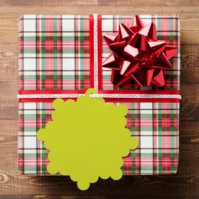 Flat Yellow Background – Back-to-School Texture Ornament Card (Insitu (Gift))