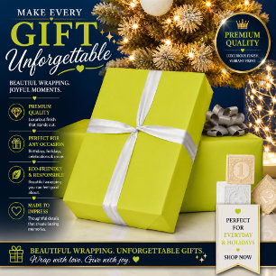 Flat Yellow Background – Back-to-School Texture Wrapping Paper
