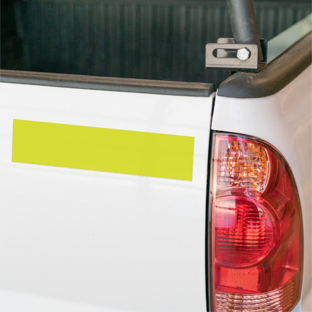 Flat Yellow Background Texture  Bumper Sticker (On Truck)