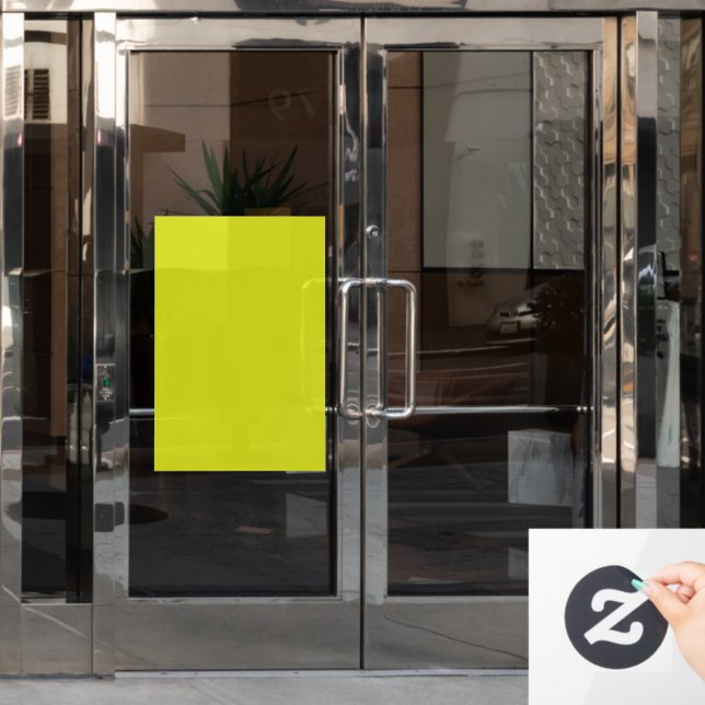 Flat Yellow Background Texture  Window Cling (Office Door)