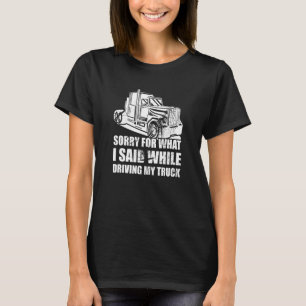 Flatbed Truck 18 Wheeler for a Semi Truck Driver M T-Shirt