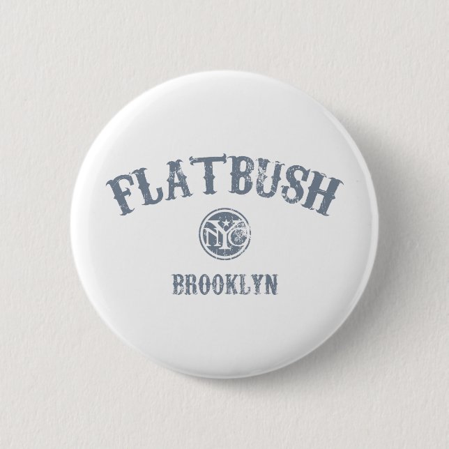 Flatbush 2 Inch Round Button (Front)