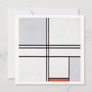 FLATCARD : PIET MONDRIAN : GRAY - RED 1935