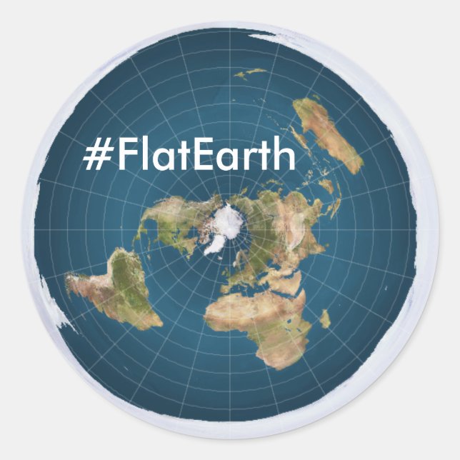 #FlatEarth 3" round stickers (Front)