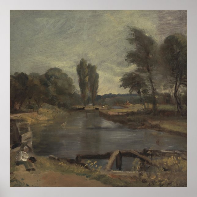 Flatford Lock – John Constable Poster (Front)