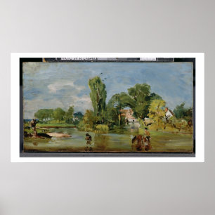 Flatford Mill, c.1810-11 (oil on panel) Poster