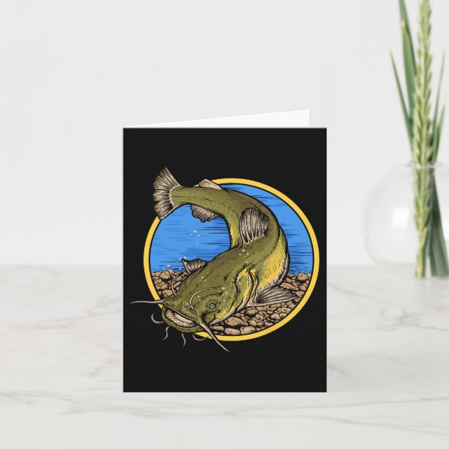 Flathead Catfish Fishing  Card (Front)