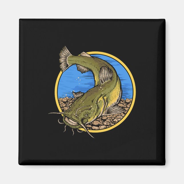 Flathead Catfish Fishing  Magnet (Front)