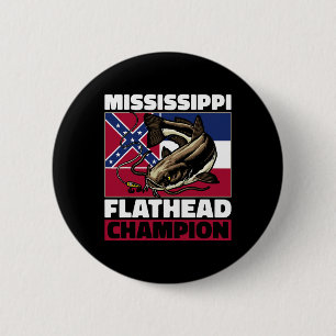 Flathead Catfish Hunting Catfishing Dad Catfish Hu 2 Inch Round Button