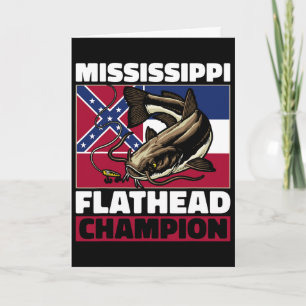 Flathead Catfish Hunting Catfishing Dad Catfish Hu Card