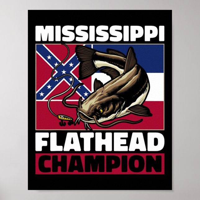 Flathead Catfish Hunting Catfishing Dad Catfish Hu Poster (Front)