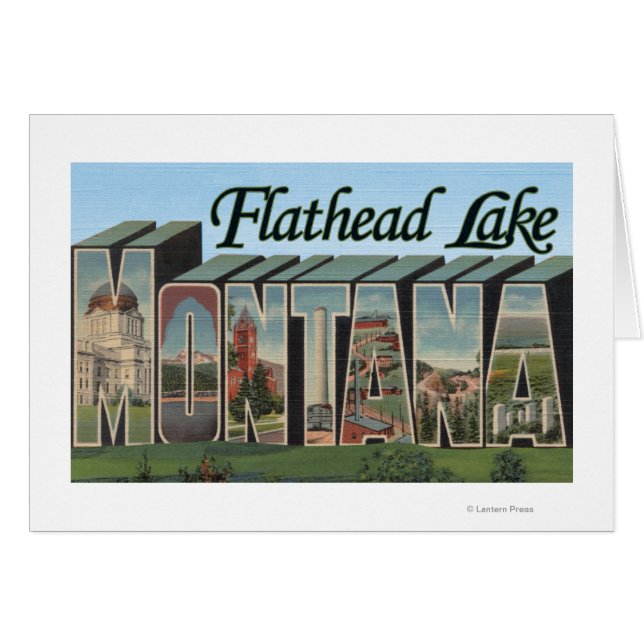 Flathead Lake, Montana - Large Letter Scenes (Front Horizontal)