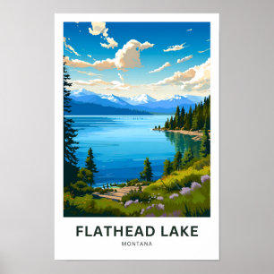 Flathead Lake Montana Travel Print
