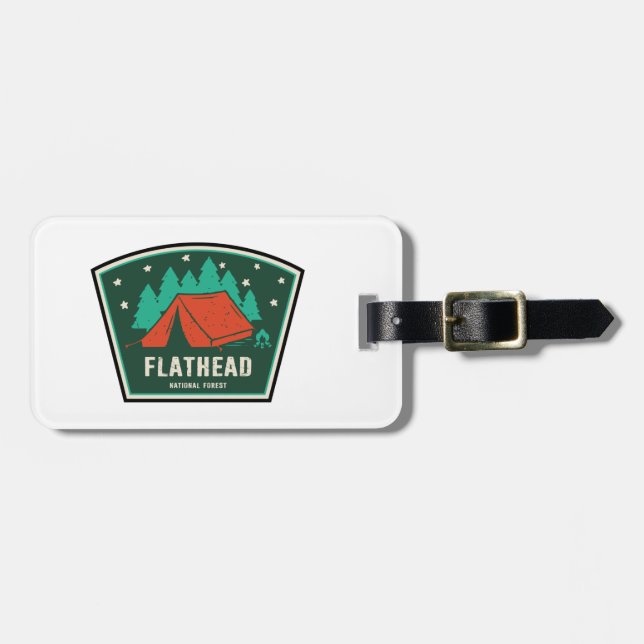 Flathead National Forest Camping Luggage Tag (Front Horizontal)