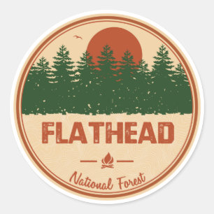 Flathead National Forest Classic Round Sticker
