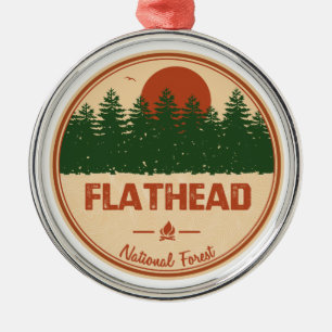 Flathead National Forest Metal Ornament
