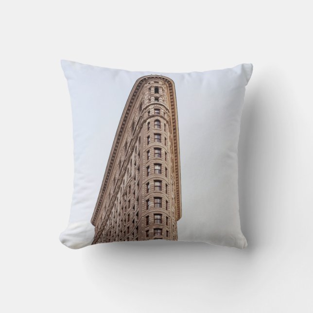 Flatiron Building Throw Pillow (Front)