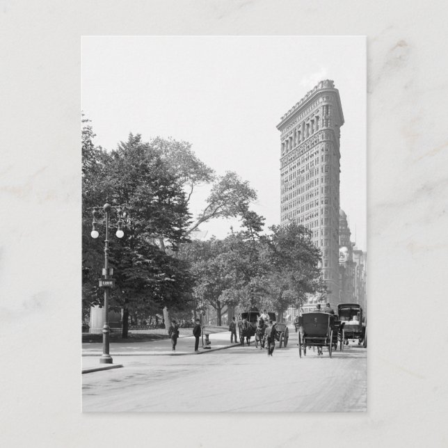 Flatiron from 5th, NYC: 1906 Postcard (Front)