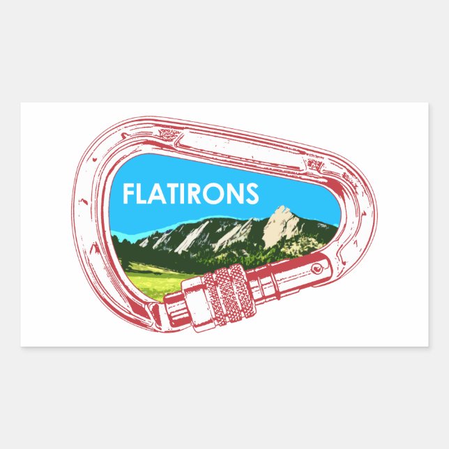 Flatirons Climbing Carabiner Sticker (Front)