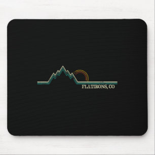 Flatirons Colorado Retro Mountain Climbing Summer Mouse Pad